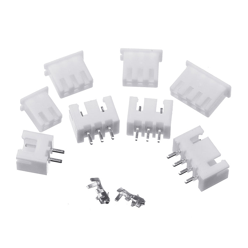 2500Pcs 2.54mm XH2.54 2p 3p 4 Pin Connector Plug+Straight Needle+Terminal Socket Header Wire Adaptor