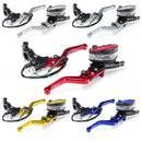 Pair Universal 22mm Motorcycle Adjustable Brake Clutch Lever Master Cylinder