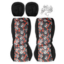 Universal Car Auto Seat Covers Front Back Seat Protectors Full Set Cover Skull Style For Cars Trucks Vans SUV