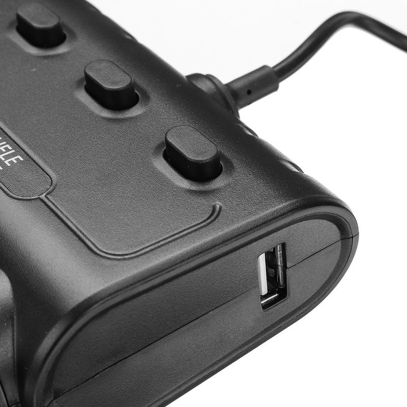 12-24V 3 In 1 Car Lighter Socket 2-Port USB Charger Adapter With Switch