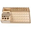 39.5x22.6x6.7cm Wooden Pigment Paint Resin Bottle Jar Rack Modular Organizer Storage Stand Holder