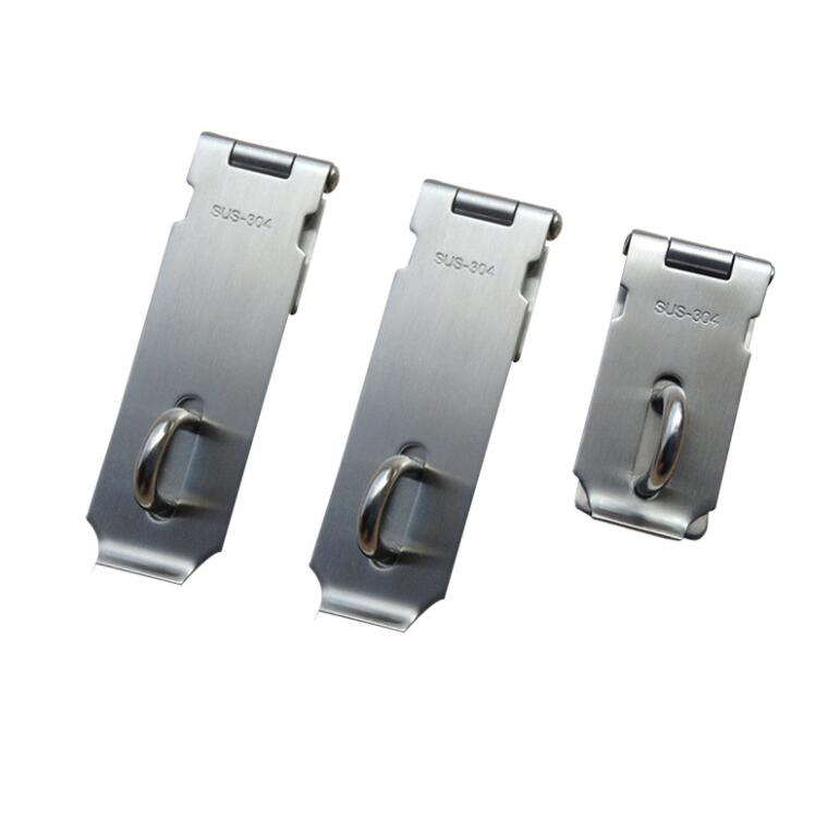 304 Stainless Steel Hasp Staple Safety Door Bolt Gate Lock Padlock Latch Waterproof With Screws