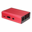 Black/Red Aluminum Alloy Protective Enclosure Case For Raspberry Pi 3 Model B+(plus)