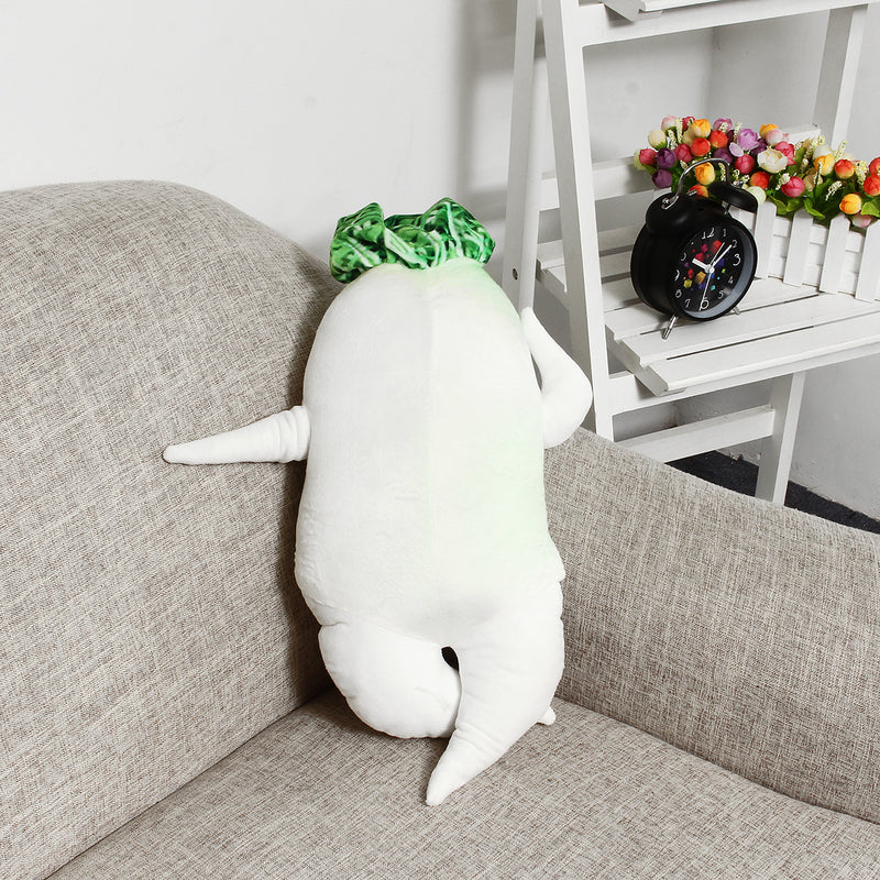 Japanese White Stuffed Plush Toy Radish Pillow Hugging Pillow Plush Doll Toy Soft Doll Xmas Gift