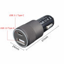 USB 3.1 Type C Car Charger 5V 3.1A Charging Output