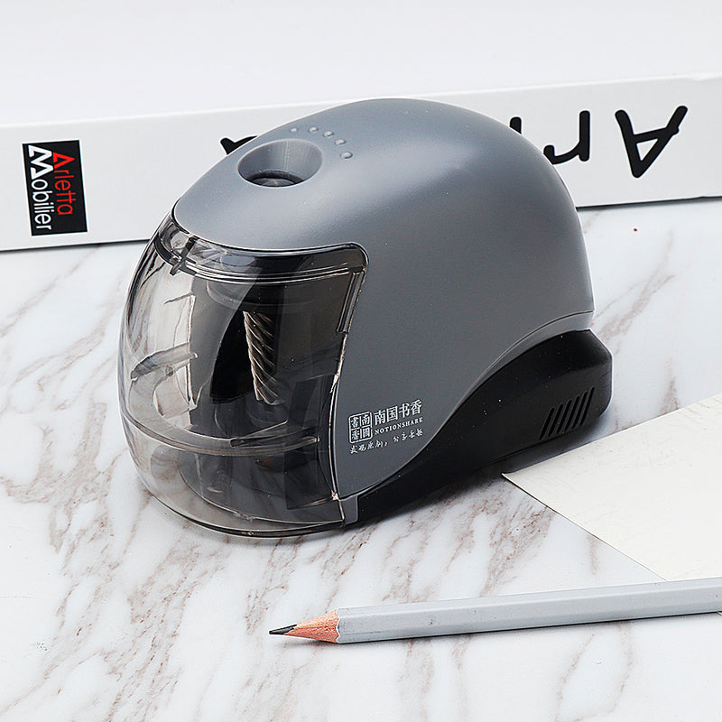 NOTIONSHARE USB Battery Electric Pencil Sharpener Simple Business Style Sharpener Electric Pencil Sharpener Automatic Sharpener Desktop School Office Supplies