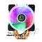 Aurora Colorful Backlit 3Pin 3 Fans 4 Copper Tube Dual Tower CPU  Cooling Fan Cooler Heatsink for Intel AMD