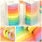 10 Rolls Rainbow  Paper Tapes Adhesive Sticker Candy Color Decorative For Scrapbook