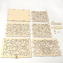 DIY Wedding Gift Cards Box Wooden Money Storage with Lock Decor Supplies