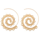 Trendy Big Circle Hoop Exaggerated Spiral Heart Drop Shape Earrings Gift for Women