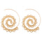 Trendy Big Circle Hoop Exaggerated Spiral Heart Drop Shape Earrings Gift for Women