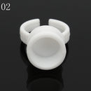 10Pcs White Plastic Ring Ink Tattoo Cups Tattoo Supplies Permanent Makeup