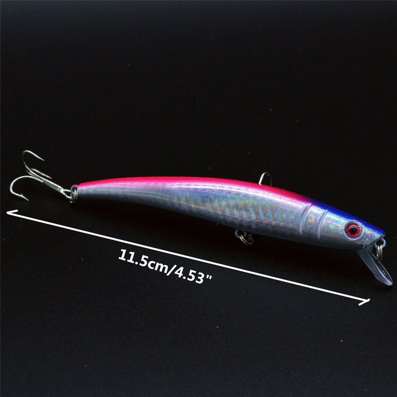 ZANLURE 14pcs/set Lot Mixed Wobbler Minnow Bass Fishing Lures Crankbaits Tackle Hooks