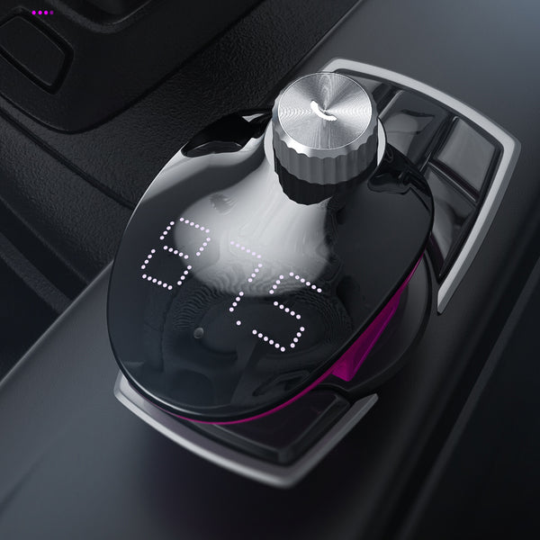 KUULAA 3.4A QC3.0 FM Transmitter bluetooth Receiver TF Card USB Reader Car Charger Multi-Function for Audio MP3 Player Car Kit Fast Charging Car Phone Charger for Samsung S10+ Xiaomi HUAWEI