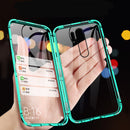 Bakeey Green Double-sided Tempered Glass Magnetic Adsorption Protective Case + 2PCS Soft Tempered Glass Phone Lens Protector for Xiaomi Redmi Note 8 PRO