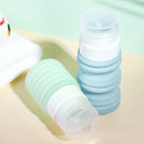 INNERNEED 4 Pcs Telescopic Silicone Refillable Bottles Set Travel Shampoo Shower Gel Storage Box Cosmetics Container