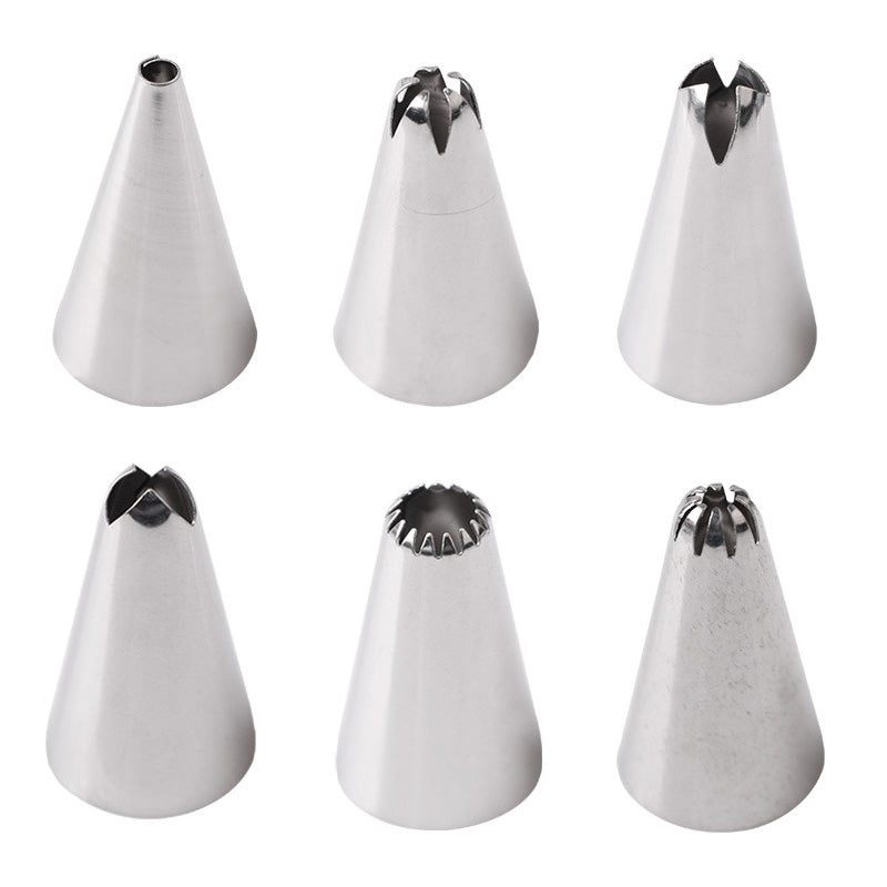 KCASA KC-PN15 7pc/set Silicone Icing Piping Cream Pastry Bag Stainless Steel Nozzle Sets Cake DIY De