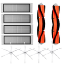 10PCS Replacements for XIAOMI Roborock Xiaowa Vacuum Cleaner Roller Brushes*2 Side Brushes*6 Filters*4