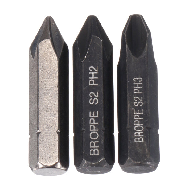 BROPPE 3pcs Cross Impact Screwdriver Bits 8mm Hex Shank 36mm Cross-Screwdriver Bits Set