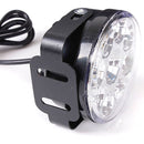 2PCS 70cm Round LED Front Driving Fog Lamps Daytime Running Lights DRL 12V 9W 7000K for Car Trailer ATV