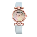 REBIRTH RE049 Simple Design Clock Women Wrist Watch Leather Strap Quartz Watches