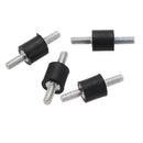 Machifit 4pcs M3 8x8mm Rubber Mounts Double Ends Screw Anti Vibration Mount Rubber Shock Absorber