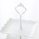 3 Tier Cake Stand Afternoon Tea Wedding Plates Party Embossed Display Tableware Cake Decorations