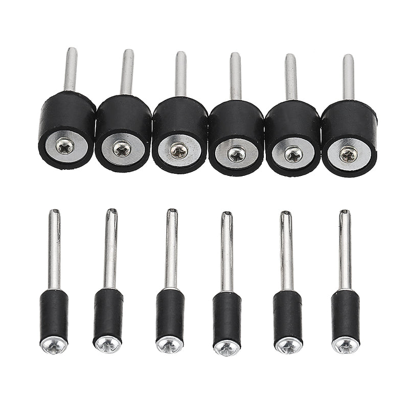 12pcs 1/8 Inch Shank Sanding Drum 12.7mm 6.3mm Rubber Mandrel Mini Drill Dremel Rotary Tool Accessories