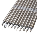 Drillpro 10pcs T12 Soldering Iron Tips Set for HAKKO FX951 FX952