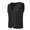 Intelligent Winter Electric Heated USB Sleeveless Waistcoat Heating Jacket Temperature Control Full Zipper Black