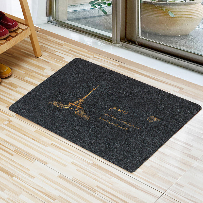 Eiffel Tower Waterproof Carpet Non Slip Door Floor Rug Mat Home Kitchen Bathroom