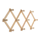 Wooden Hanger Rack Clothes Coat Wall Mounted Hanging Hat Towel Hook Retractable