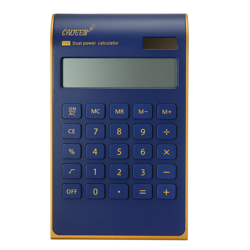 NNRTS Creative Portable Ultra-thin Gold Frame Calculator Solar Energy Caculator Stationery Set