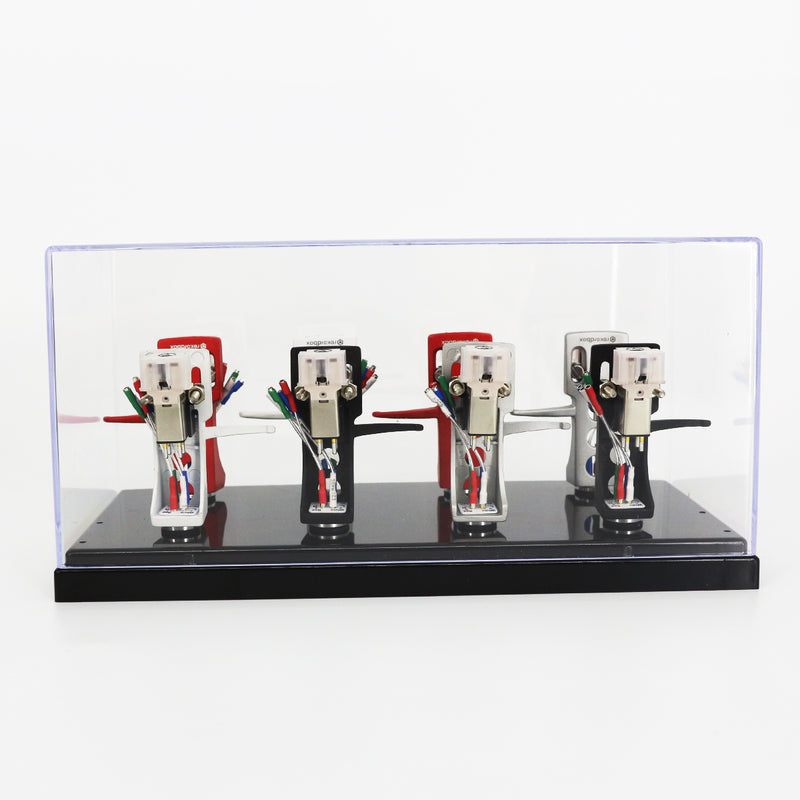 8 Holes Acrylic Turntable Cartridge Keeper Case Headshell Display Box Phonograph Needle Holder