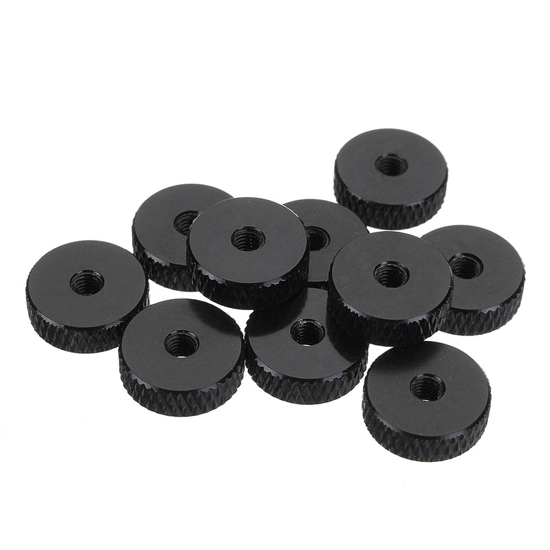 Suleve M3AN11 10Pcs M3 Manual Knurled Thumb Screw Nut Spacer Flat Washer Aluminum Alloy Multicolor