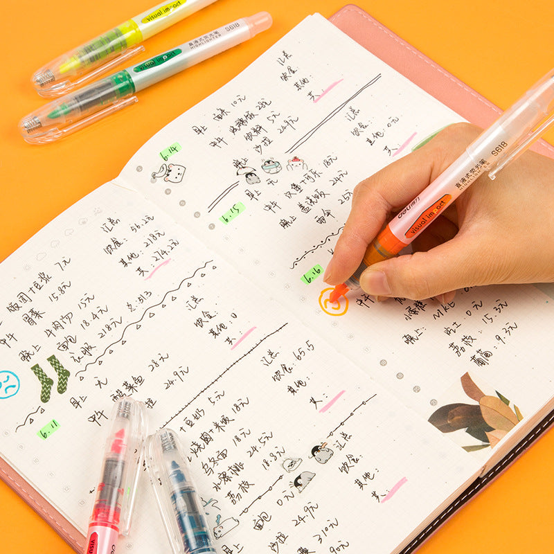 XIAOMI Ecosystem Deli 33530 5 Pcs/set Highlighter Fluorescent Pens Marker Pen Stationery Office School Supplies