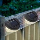 Solar Power 8 LED Wall Light Outdoor Waterproof IP65 Garden Fence Lamp