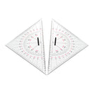 2pcs Navigation Triangular Protractor 300mm Acrylic Hypotenuse Nautical Squares