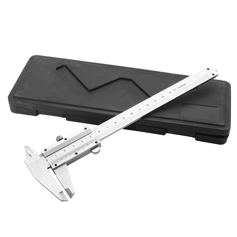 0 to 150mm 6 inch Stainless Steel Vernier Caliper Gauge Measuring Tool Set