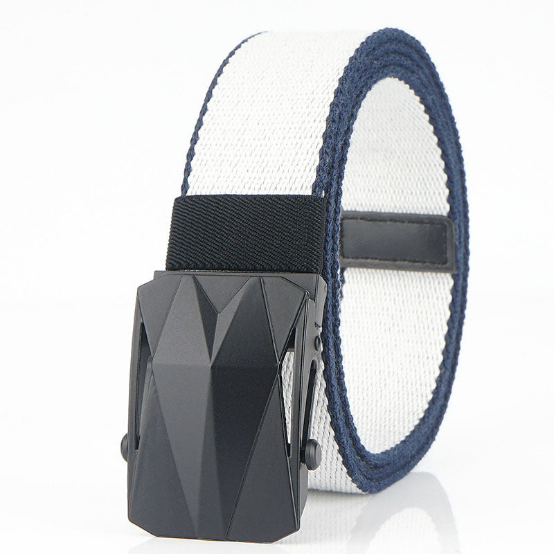 120cm AWMN BO03 Punch Free Roller Buckle Canvas Tactical Belt For Outdoor Camping Hunting Waistband
