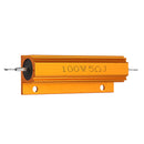 10pcs RX24 100W 5R 5RJ Metal Aluminum Case High Power Resistor Golden Metal Shell Case Heatsink Resistance Resistor