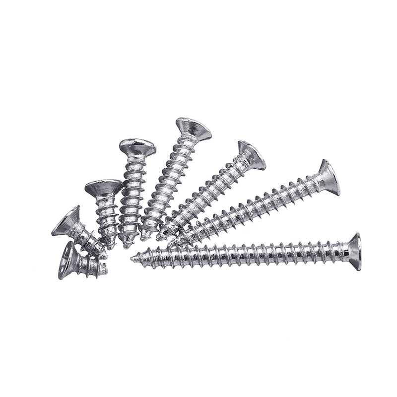 Suleve M2CP1 800pcs M2 Phillips Screw Flat Head Nickel-Plated Carbon Steel Self-Tapping Woodworking Screws Assortment Kit