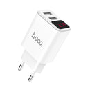 HOCO C63A EU Plug Smart USB Charger With Digital Display for Samsung Xiaomi for iPhone