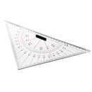 2pcs Navigation Triangular Protractor 300mm Acrylic Hypotenuse Nautical Squares