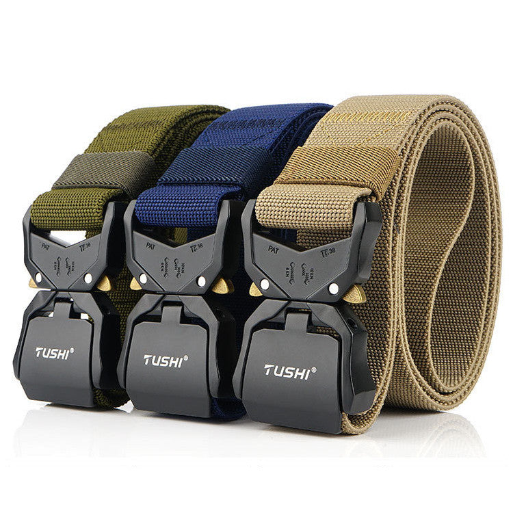 TUSHI NS6 125cm 3.8cm Quick Release Cobra Buckle 100D Nylon Tactical Waist Belts Business Belt