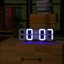 TS-S60 Upgrade Version 3D LED Clock Color Changeable Blue White Red LED Wall Clock Modern Table Living Room Digital Alarm Clock