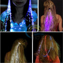4PCS Flash LED Hair Braid 40CM Decoration Toys Christmas Party Fiber Extension Barrette