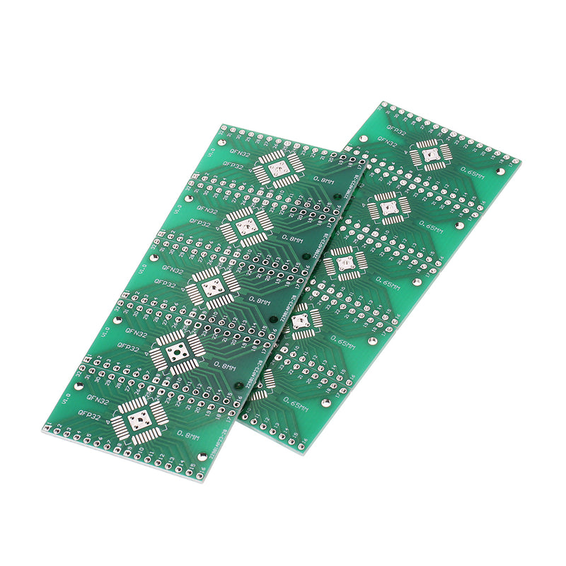 10PCS QFN32 QFP32 to DIP Adapter PCB 0.8/0.65mm Converter PCB Board DIP Pin Pitch Converter Socket