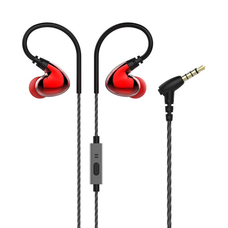 Z4 3.5mm In-ear Wired Control Earphone HIFI Bass Sound Double Moving-coil IPX5 Waterproof With Mic