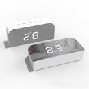 EK8005 Digital Alarm Clock LED Mirror Snooze Table Clock Electronic Time Date Temperature Display Home Decorations Battery / USB Powered